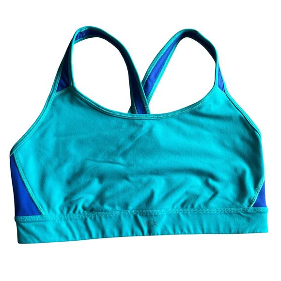 Victoria's Secret Sport Green and Blue Razerback Sports Bra Size Large - Picture 1 of 4